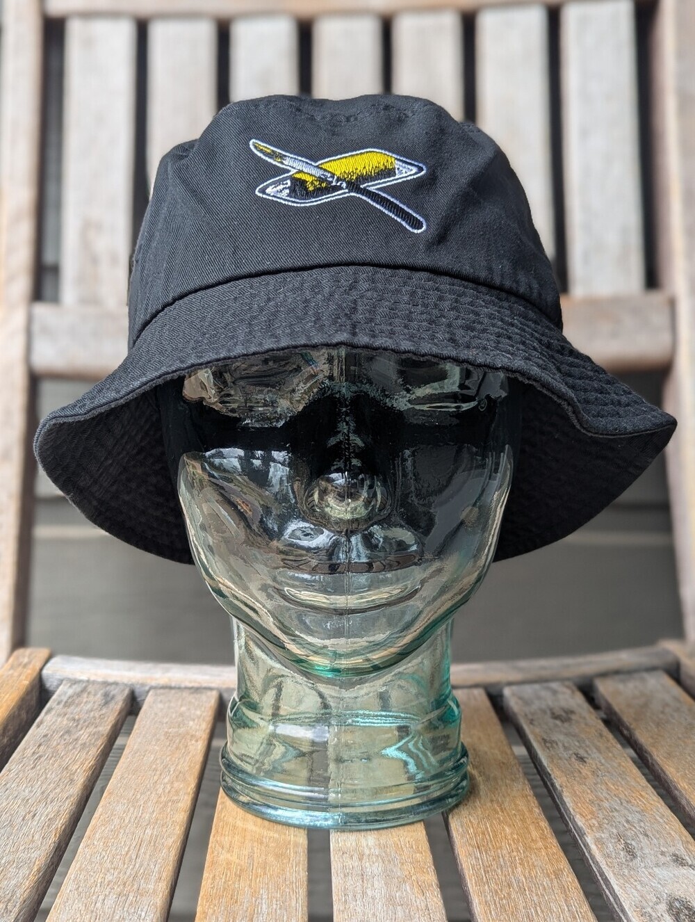 NWOT Counting Crows Butter Miracle VIP Bucket Hat Black White Yellow Unisex